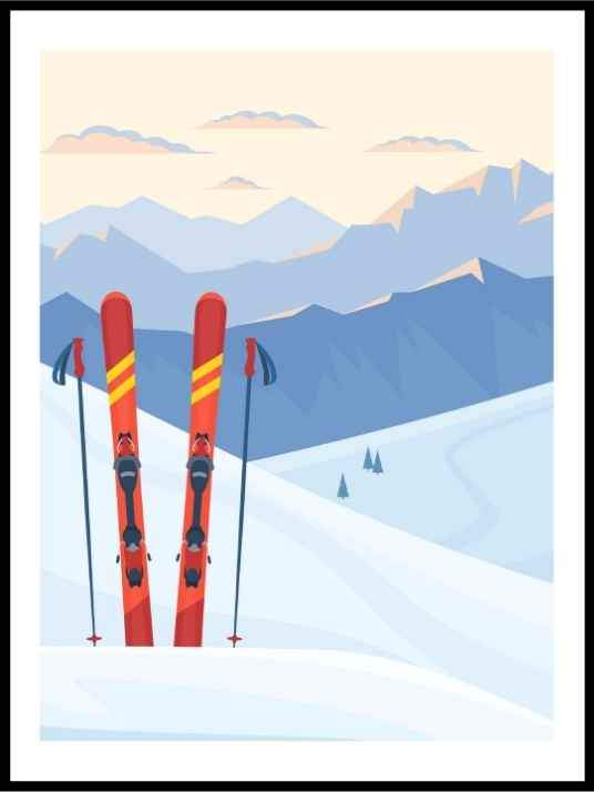Cabin poster - Slalom skiing