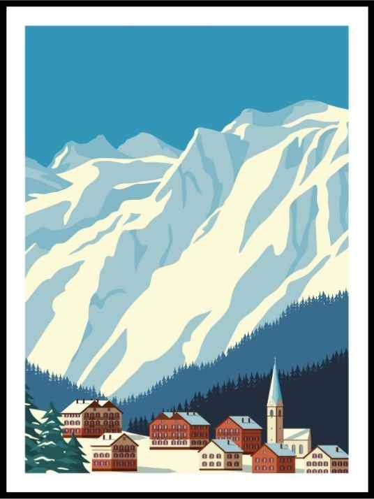 Hytteplakat - Vinterbygd - Plakatbar.no