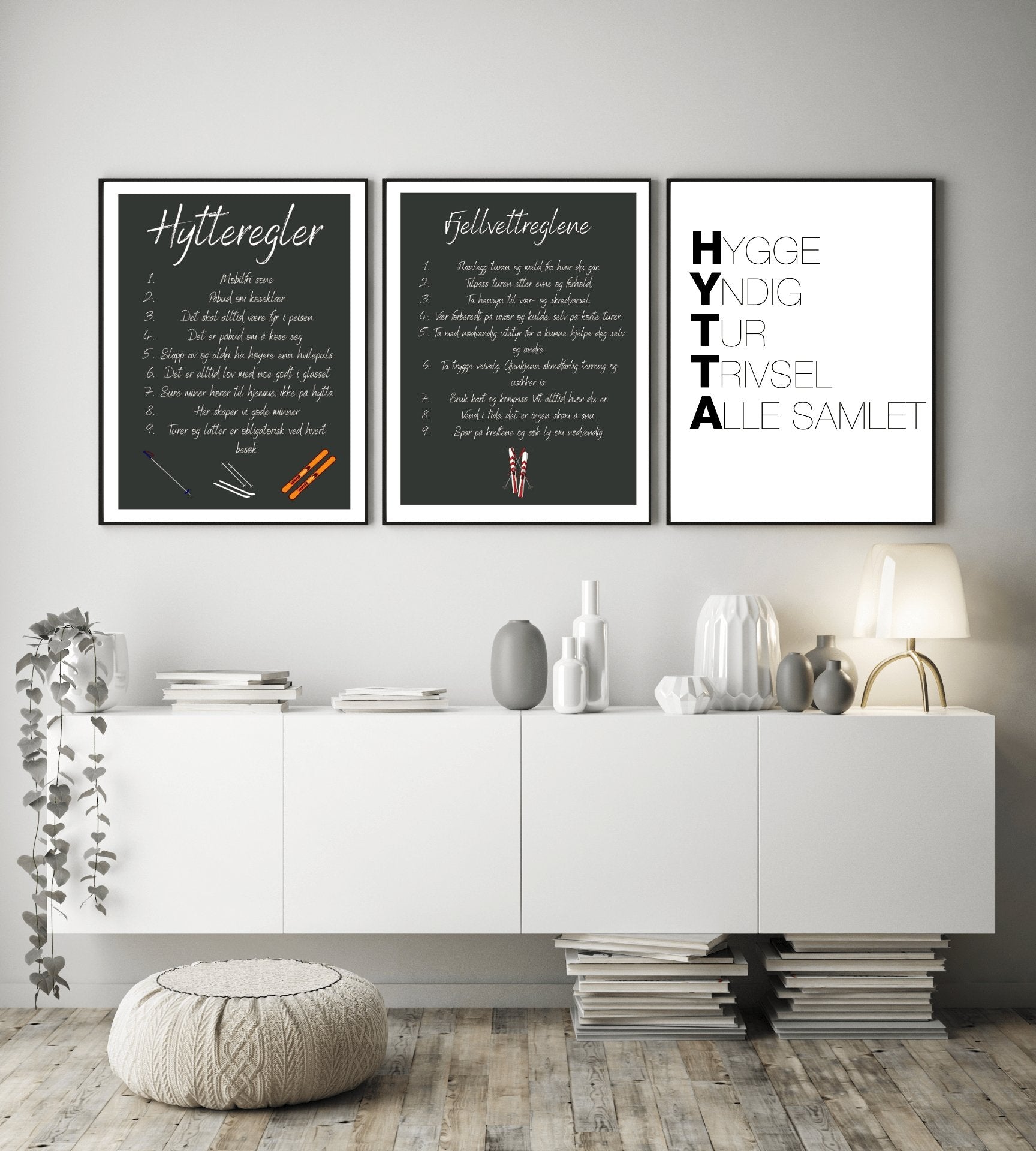 Hytteregler - Plakat - Plakatbar.no