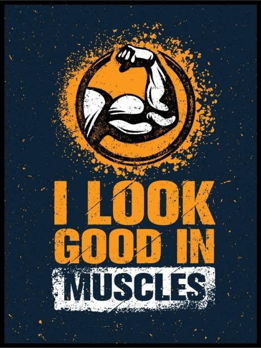 I look god in muscles- Gym poster - Plakatbar.no