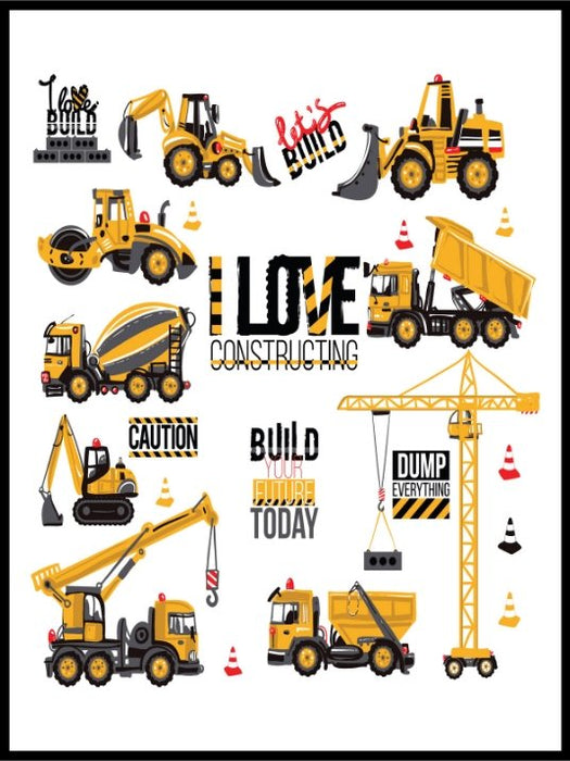 I love construction - Plakat - Plakatbar.no