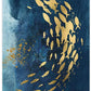 2 Blue Painting Gold Leaf Fish