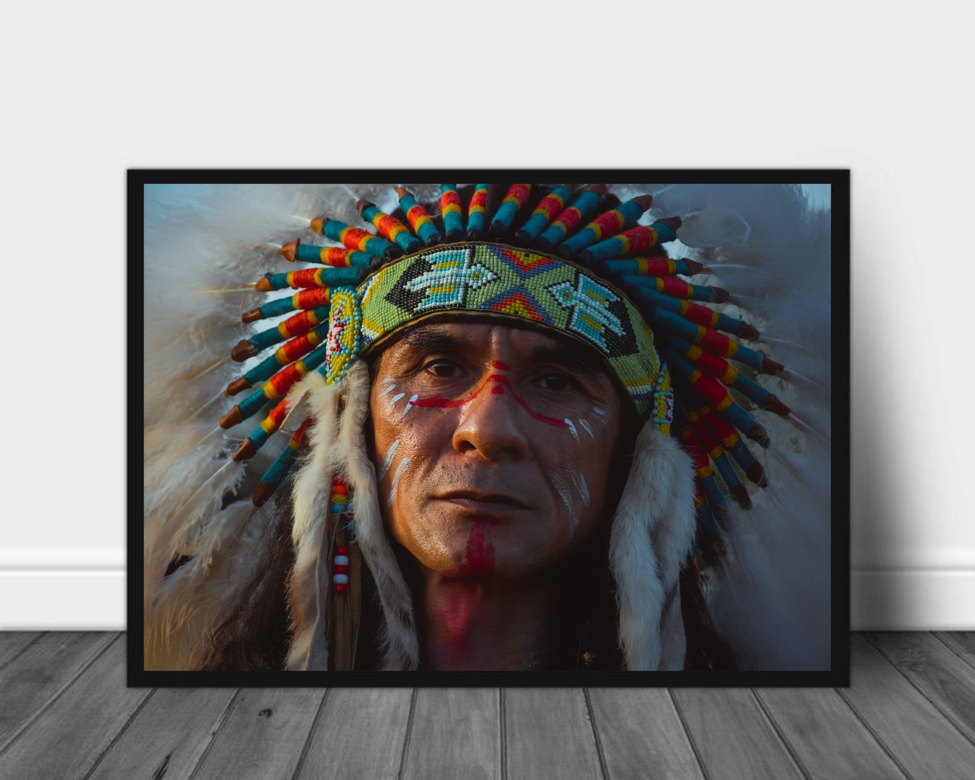 Indianer med hodepynt - Plakatbar.no