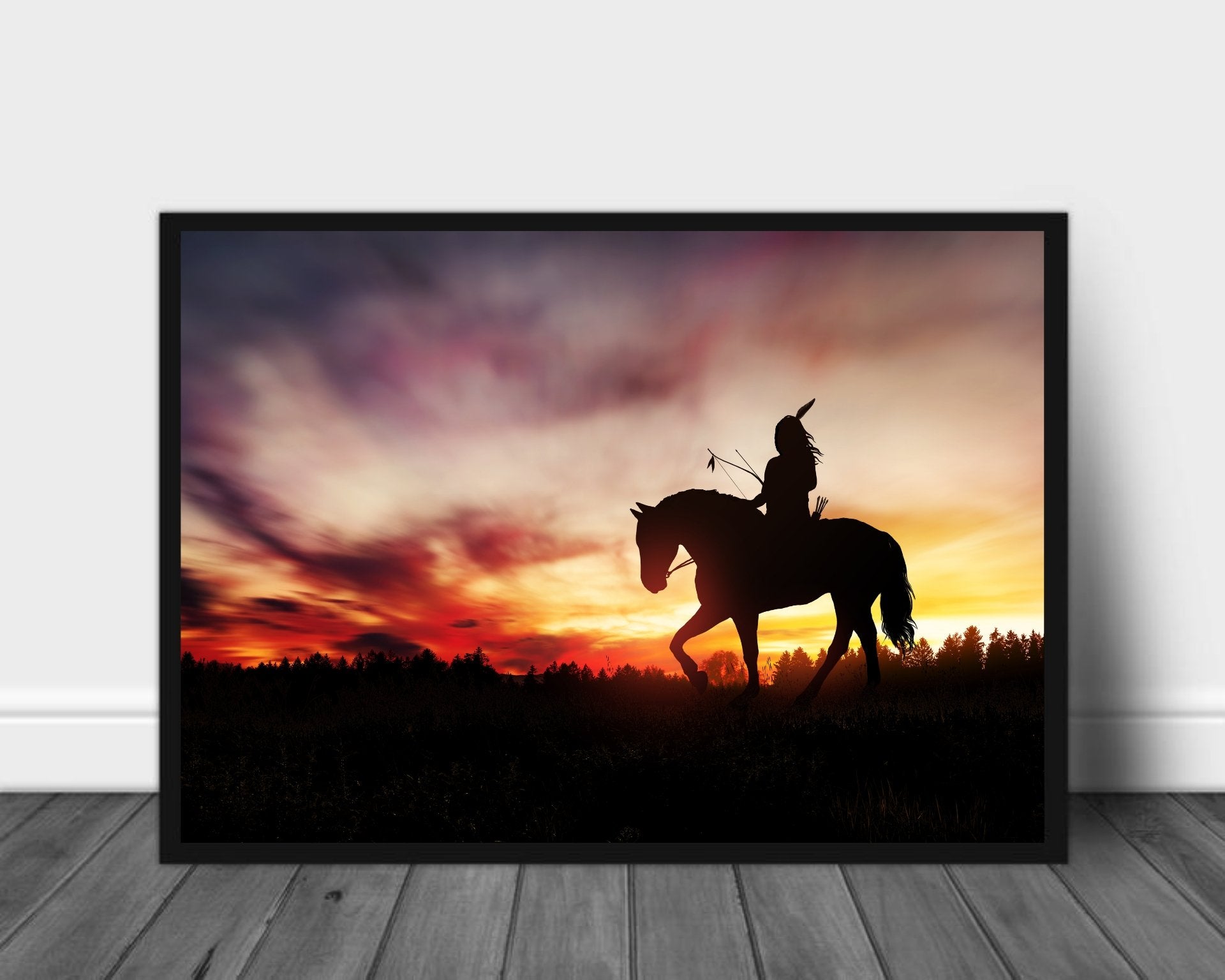 Indianer til hest - Plakatbar.no