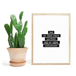 Influencer - Jeg er ikke bare perfekt Plakat - Plakatbar.no