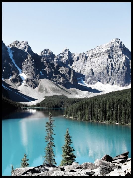 Lake between mountains