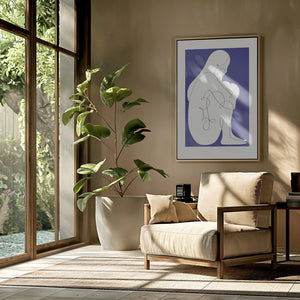 Sitting Woman Blue
