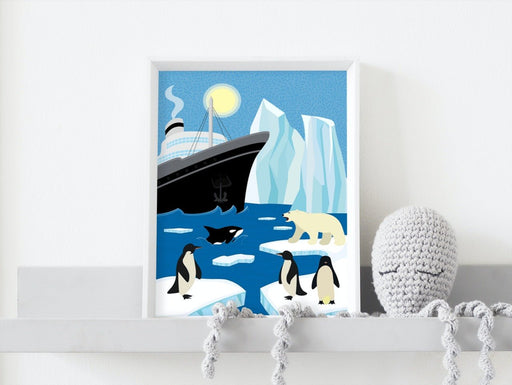 Isbjørn og pingviner - Plakatbar.no