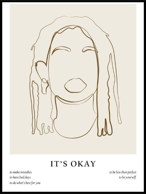 It's okay- Plakat - Plakatbar.no
