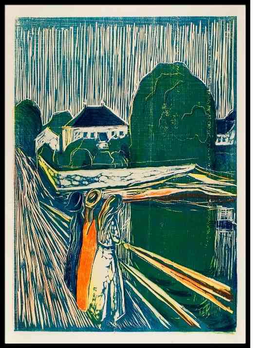 Pigerne på broen, Edvard Munch - Plakat