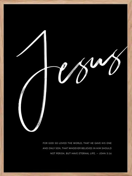 Jesus - Typografiplakat - Plakatbar.no