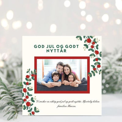 Julekort med eget bilde - 10pk - Plakatbar.no
