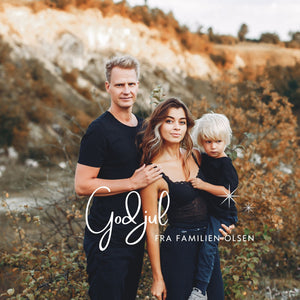 Julekort med eget bilde som dekker hele kortet - 10pk - Plakatbar.no