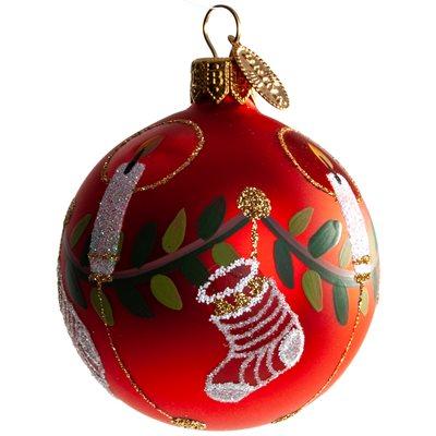 Julekule med sokk - julepynt - Plakatbar.no