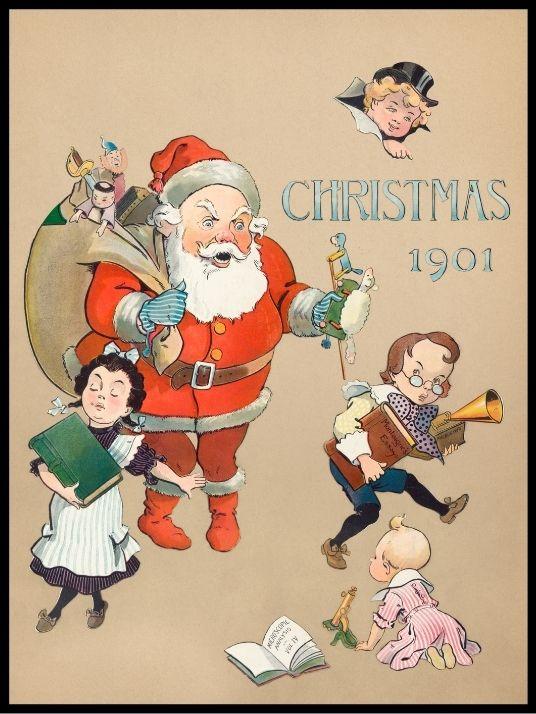 Julen 1901- Gammeldags juleplakat - Plakatbar.no