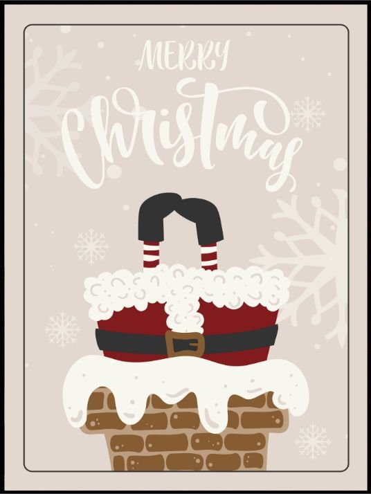 Julenissen i pipen - Juleplakat