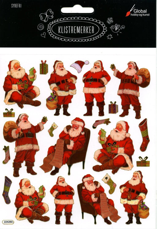 Julenisser med pakker stickers - Klistremerker - Plakatbar.no