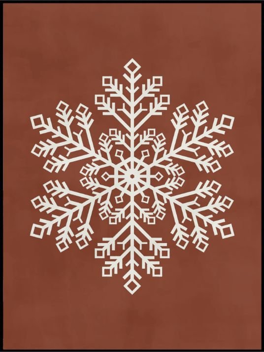 Juleplakat - Snøkrystall - Plakatbar.no