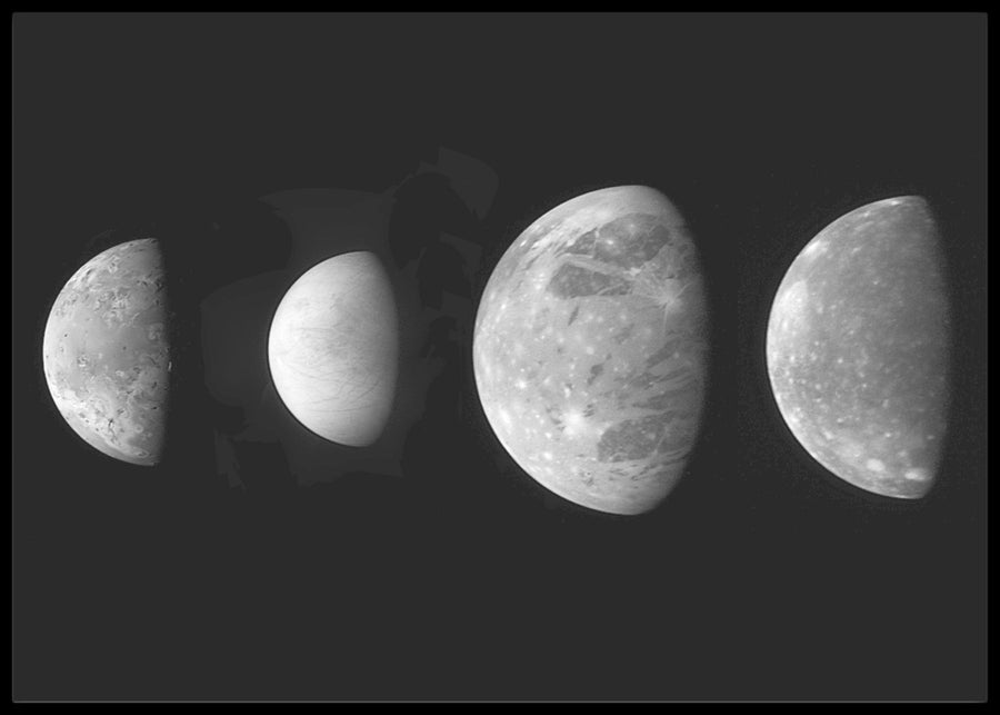 Jupiters måner - Romplakat