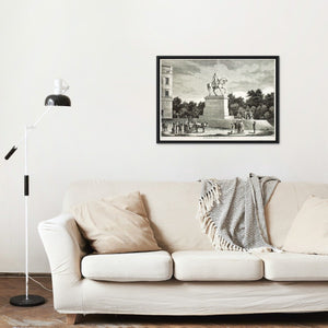 "Karl Johans monument i Christiania" av Oscar Wergeland - plakat eller lerret - Plakatbar.no