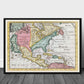 Kart over Nord Amerika - plakat - Plakatbar.no