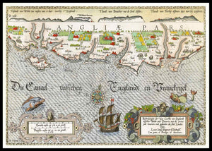 Kart over Sør England - plakat - Plakatbar.no