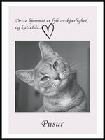 Katteplakat - med eget bilde og navn - Plakatbar.no