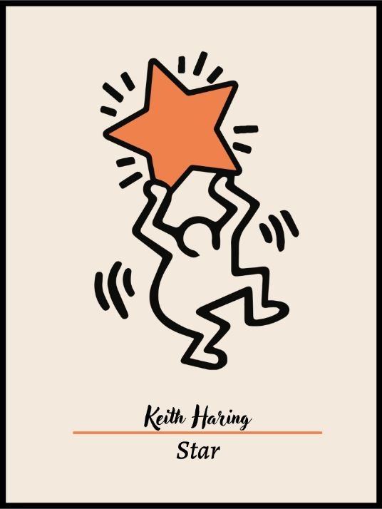 Keith Haring Star - Plakat