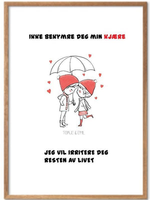 Kjærlighetsplakat med egne navn - Plakatbar.no