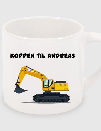 Kjøretøykoppen - Barnekopp med eget navn - Plakatbar.no