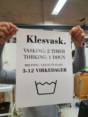 Klesvask poster - Plakatbar.no