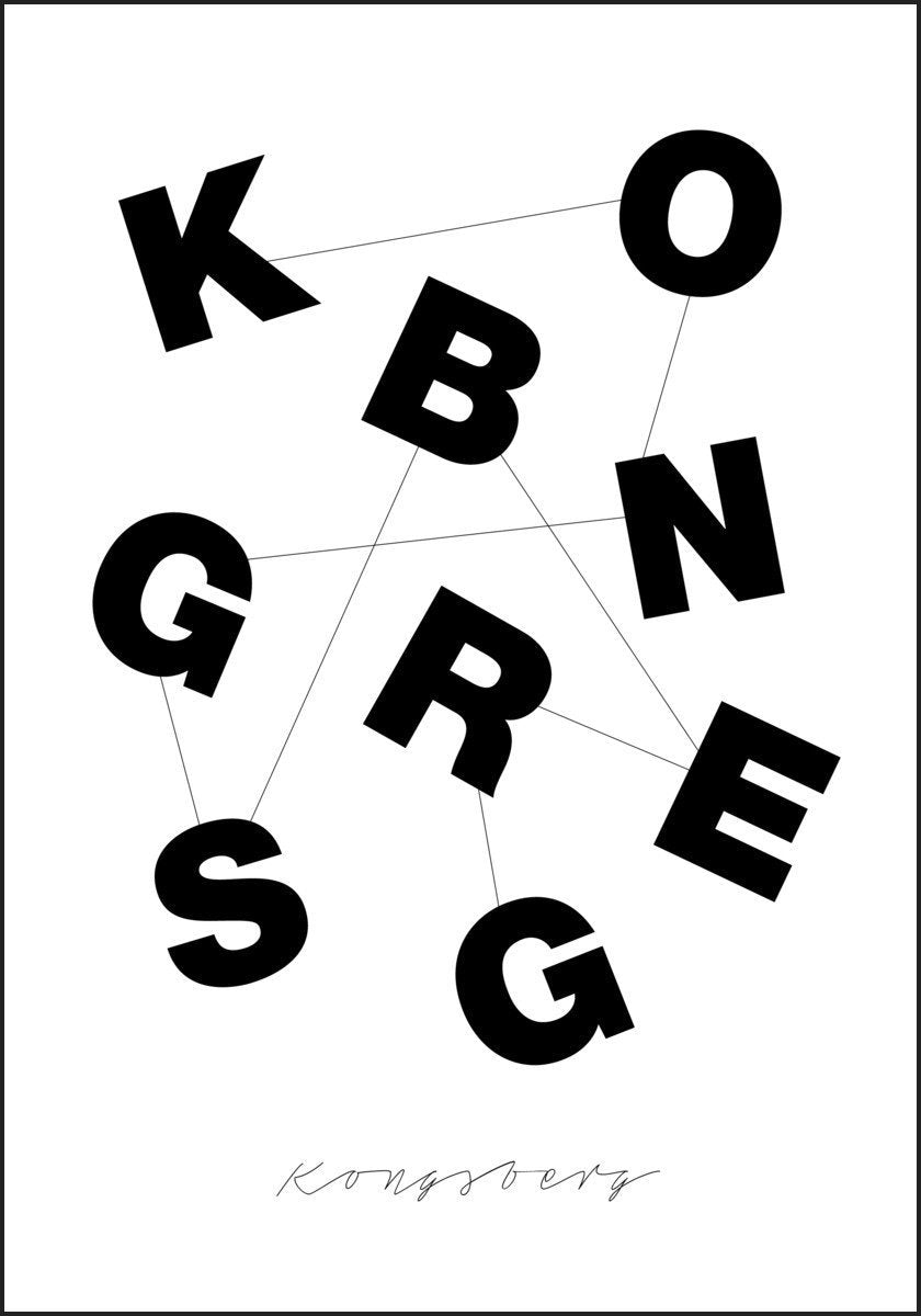 Kongsberg - Typografiplakat