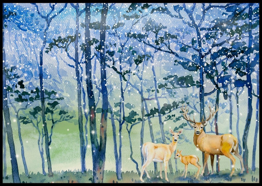 Luxury Deer Family Poster
