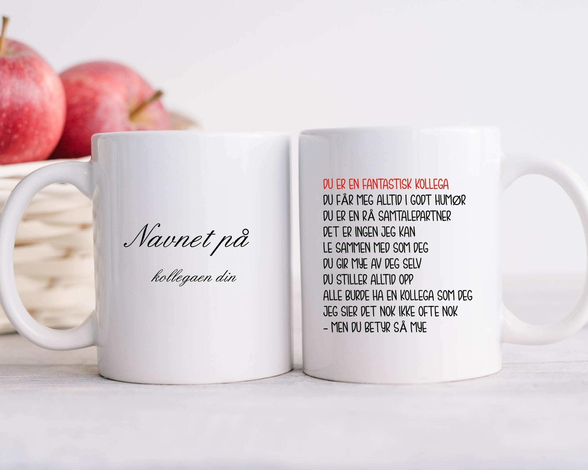 Kopp til en rå kollega - med eget navn - Plakatbar.no