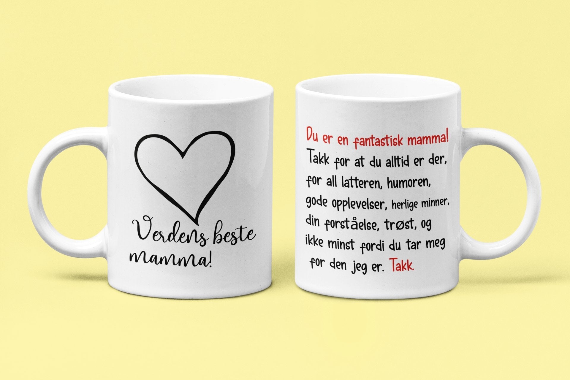 Kopp til mamma - med eget navn - Plakatbar.no