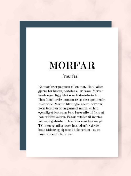 Kort til morfar - Plakatbar.no