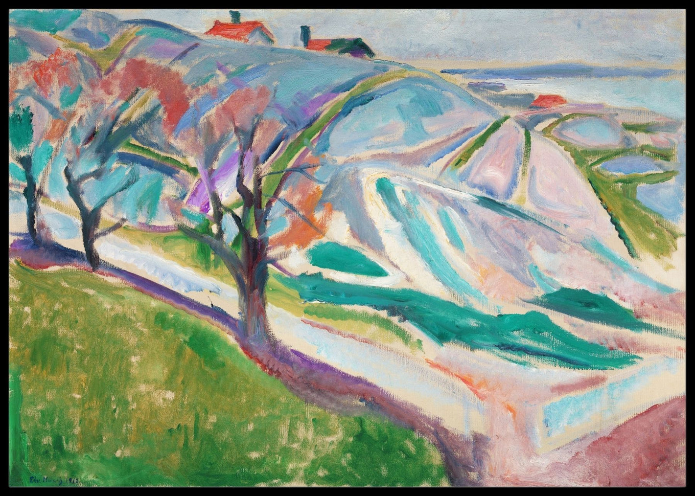 Kragerø Landskap, Edvard Munch- Plakat - Plakatbar.no