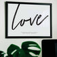 Kristen ordplakat - Love - Plakatbar.no