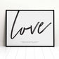 Kristen ordplakat - Love - Plakatbar.no