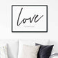 Kristen ordplakat - Love - Plakatbar.no