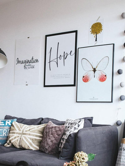 Kristen typografiplakat - Hope - Hvit bakgrunn - Plakatbar.no