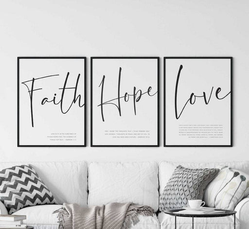 Kristen typografiplakat - Hope - Hvit bakgrunn - Plakatbar.no