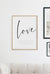 Kristen typografiplakat - Love - Hvit bakgrunn - Plakatbar.no