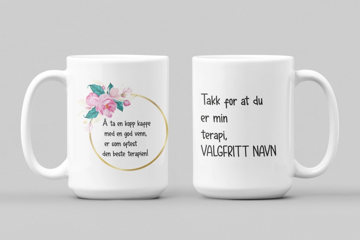 Krus til en god venn - med eget navn - Plakatbar.no
