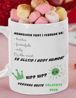 Krus til en som har bursdag i februar - Med eget navn - Plakatbar.no