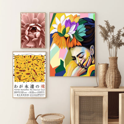 Kusama Yayoi Exhibition Poster - Eternal soul - Plakatbar.no