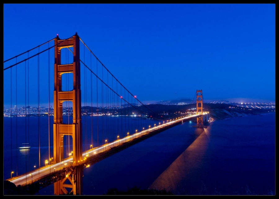 Kveldsbilde av Golden Gate Bridge poster