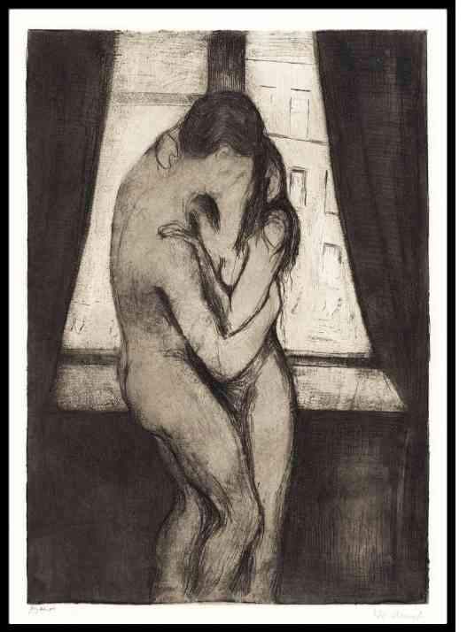 Kysset, Edvard Munch - Plakat