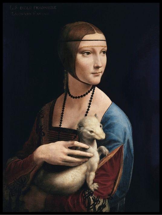 Lady with an Ermine, Leonardo da Vinci- Poster