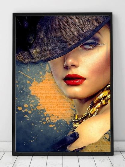 Lady with hat poster - Plakatbar.no